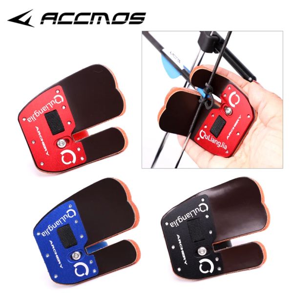 Guantes 1 PC Archery Guardia de los dedos Caca Archery Tab de dedo Shooting Avanzado Finger Protege la mano derecha