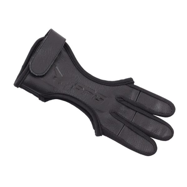 Gants 1pc archerie trois gants à trois finaux pour 1560 lb en cuir à buckskin pour la prise de vue en extérieur de l'arc réapprovisié