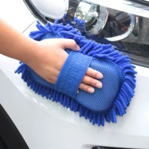 Handschoenen 1 pc Car Wash Glove MicroFiber Chenille Car Wash Sponge Care Was Details Borstelbuskussen Multifunctioneel reinigingsgereedschap