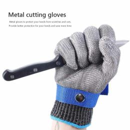Gants 1pc gants en acier inoxydable résistant à coupe coupé