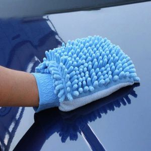 Handschoenen 1 pc waterdichte carwash microvezel chenille handschoenen auto -reiniging details borstel auto verzorging dubbele faced doeken willekeurige kleur