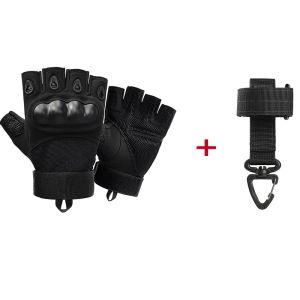 Gants 2 pcs half doigts gants pour hommes gants gants tactiques militaires extérieurs sports tirs de chasse à moto Airsoft gants de vélo de moto