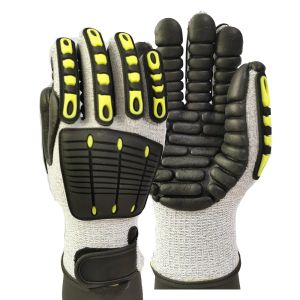 Gants 2023 Nouveaux gants de travail avec mousse Palme TPR Pathes de protection Antivibrage résistant à la mécanique anti-impact Glove