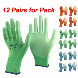 Gants 24 pièces / 12 paires de travail en caoutchouc gants gants de palmier jardin de travail gants de travail protecteur de sécurité gants gants gants