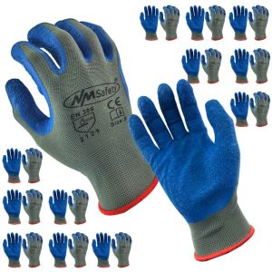 Gants 24pcs / 12 paies gants ménagers gants non fossés usure résistants de travail respirant jardin jardin gants de travail en latex gants de protection