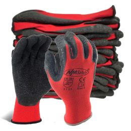 Gants 24 pièces / 12 paires jardin gant de sécurité en caoutchouc en latex avec une doublure en polyester