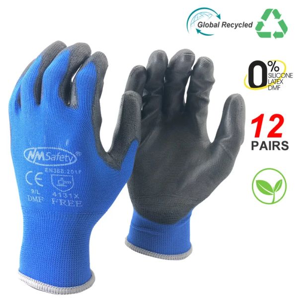 Gants 24 pièces / 12 paires de haute qualité du jardin de sécurité mécanique gants protecteurs gants femmes ou hommes