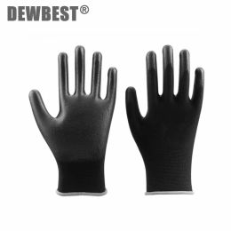 Gants 24 pièces / 12 paires de sécurité gants de travail gants noirs en nylon coton gant industriel de protection industrielle gants fournisseur de marque de rosée la plus grandeur