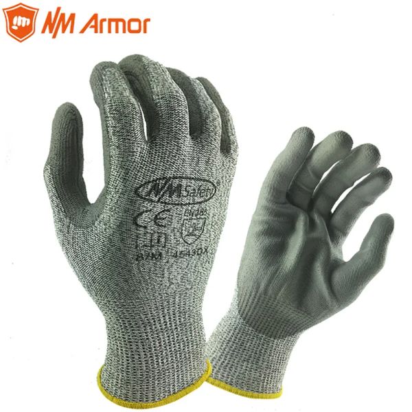 Gants 4 paires de travaux de protection de sécurité résistants coupés gants coupés de niveau 5 gant anticuétaire standard de haute qualité de haute qualité