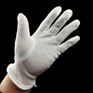 Gants 4pcs gants de défilé blancs sans gants de coton silp avec manchette pour femmes hommes servant des gants de police de garde d'uniforme de marche marche