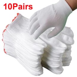 Gants 5/10 paies gants minces de nylon gants élastiques gants gants non glans usurement pour le jardinage des travaux de travail