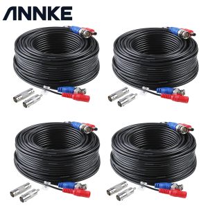 Handschoenen Annke 4pcs 100ft 30m Beveiligingscamera Video Power Cable Cord BNC RCA Draad voor CCTV Camera DVR Surveillance System Accessoires