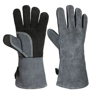 Guantes Guantes para Barbacoa Guantes Resistentes al Calor Barbacoa Electrosoldadura Jardinería Corte Guantes Protectores Manopla para Horno Impermeable para Colgar TIANMI