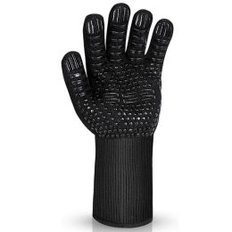 Gants Gants de four pour barbecue Gants ignifuges à 800 degrés résistants à la chaleur Mitaines de four en silicone Gants pour micro-ondes à isolation thermique pour barbecue