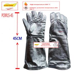 Handschoenen Castong 200 graden hoge temperatuur handschoenen aluminiumfolie + isolatie katoen brandwerende handschoenen Antiscald beschermingshandschoenen