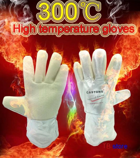 Gants Castong Gants à haute température à 300 degrés à haute température