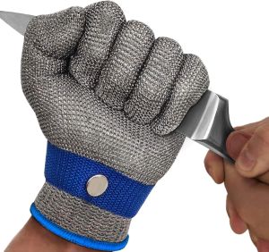 Handschoenen gesneden resistente handschoen roestvrijstalen maashandschoenen werken Veiligheid Anticut Slaughter Butcher Snijden Fishwegilling Iron Glove
