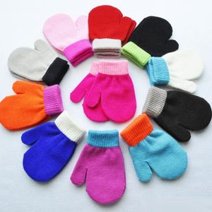 Guantes Lindos guantes de invierno para bebés, mitones para niños, dedos completos, mantienen el calor, colores sólidos para deporte, ciclismo, pesca, snowboard, correr