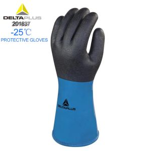 Gants Delta PLU 25 degrés de protection froide Gants 30 cm plus en velours étanche non glants de travail gants de revêtement en nitrile Gants de protection