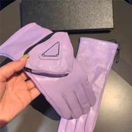 Gants créateurs gants femmes mitènes en cuir chaud hiver