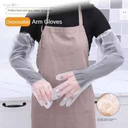 Gants gants de garde de bras jetables cuisine ménage de lave-vaisselle du ménage nettoyage élastique étanche