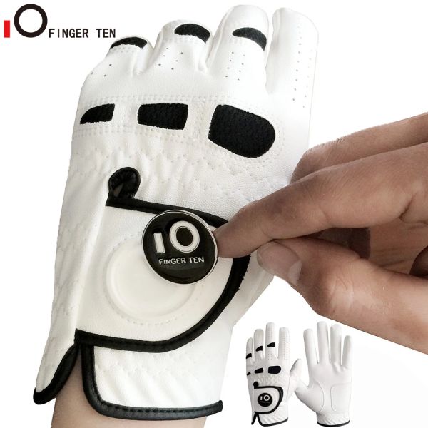 Gants durables tous temps gants de golf pour hommes avec marqueur de balle main gauche Lh pour golfeur droitier Grip Fit S M ML L XL livraison directe