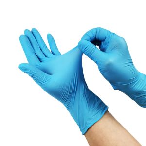 Gants gants 100pcs bleu rose vert protection de la main-d'œuvre épais gants pour laver les plats jetables protecteurs de qualité alimentaire poudre