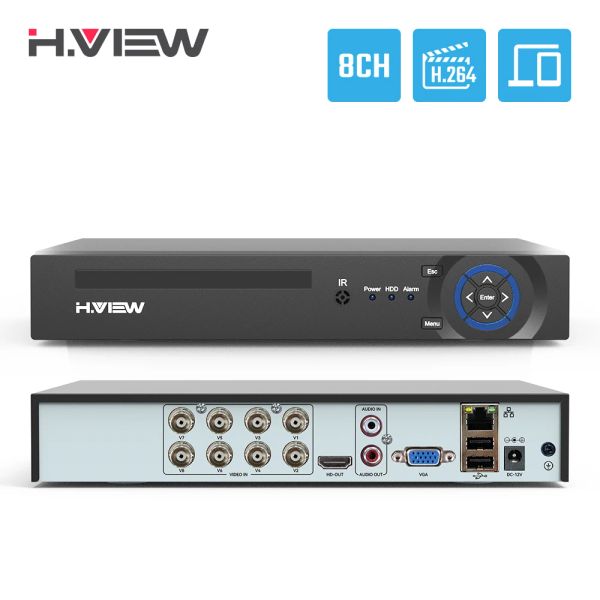 Guantes H.View CCTV DVR 8CH H.264 AHD DVR NVR 8CH Registrador de video digital para CCTV 1080p HD SOPTURAD DE VIDEO SOPOR