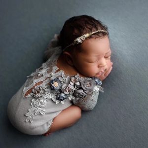 Gants faits à la main fotografia accessoires pour bebe vêtements de fleurs accessoires de costumes accessoires d'accessoires de photographie de nouveau nés jumsuit