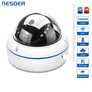 Handschoenen HD1080P VANDALPROVE IP CAMERA WIFI SD CARD SLOT 64GB MOTIE AI Detecteer Alert Dome 2MP Audio Security CCTV Camera Xmeye P2P ICSEE