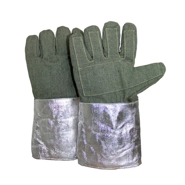 Gants Isolation thermique 1000 ° C Gants en aluminium Gants à haute température Flexible Glove anti-gants Protection de feu