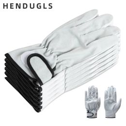 Gants Hendugls Gants Gants en cuir Blanc Épaississement de la main épaissie de l'industrie protectrice WearResiste Gants pour hommes Suit 5pcs Livraison gratuite CS1