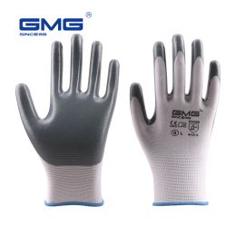 Handschoenen Hot Sales 6 Paren Werkhandschoenen Gmg Safety Garden Monteur Beschermingshandschoenen Women Men Handschoenen Nitril Working Gloves