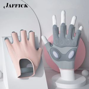 Gants gants de gym jaffick pour les hommes femmes de soulèvement de poids sans doigts gant avec du poignet d'entraînement cycliste mitten for CrossFit fitness