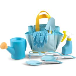 Gants Ensemble d'outils de jardinage pour enfants, tous dans un ensemble de jouets de jardin, y compris l'arrosage des enfants, les gants de jardinage des enfants, la pelle des enfants, le râteau