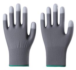 Handschoenen Arbeidsbescherming Wearresistent pluche verdikte winter pu gedompeld plastic vinger gecoate nylon antiskid arbeid dunne r1885853