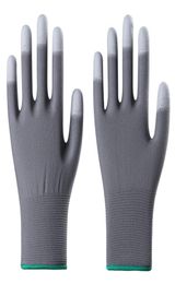 Gants de protection du travail, résistants à l'usure, en peluche épaisse, en plastique trempé, en nylon enduit de doigt, antidérapants, fins, pour l'hiver, r1091089