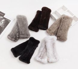 gants légers luxe automne et tricot d'hiver demi-doigt féminin de conduite chaude navigation téléphonique mobile tactile 6746016