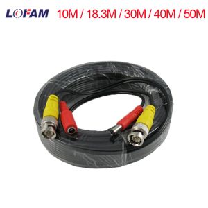 Handschoenen lofam bnc kabel 10m / 18,3 m / 30 m / 40 m / 50m CCTV video coaxiale kabel BNC -connector en dc vermogen koperen koord siamese analoge ahd d d