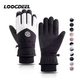Gants LOOGDEEL 1 paire hiver chaud gants de Ski hommes femmes écran tactile imperméable coupe-vent antidérapant motoneige snowboard gants de Ski