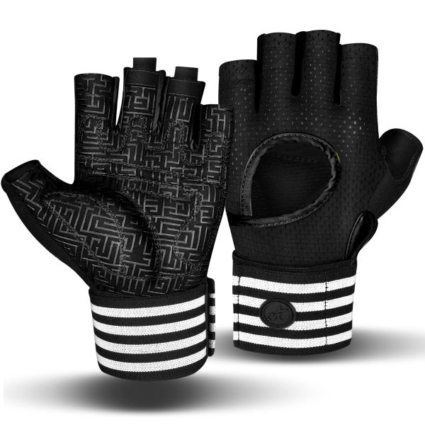 Gants Moreok Workout Gants pour hommes femmes, gants de soulèvement de poids gants crus gants crossfits gants gants d'entraînement ventilées, exercice