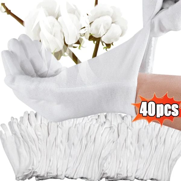 Gants nouveaux gants de travail en coton doux blanc pour les mains sèches gants spa gants cérémoniaux gants extensibles