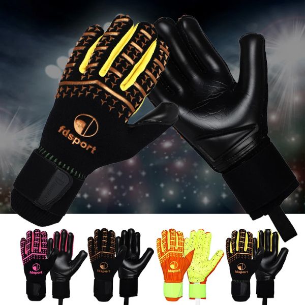 Guantes de guantes Recién portero Guantes de calidad Premio Guardador de fútbol Guantes de protección de los dedos para jóvenes adultos portero Guantes