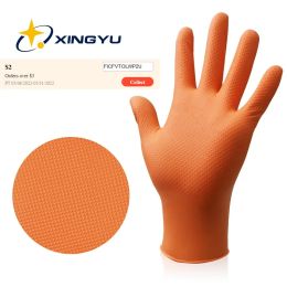 Gants gants en nitrile 8mil gants lourds à 100% nitrile non glissade étanche en poudre sans réparation mécanique