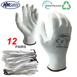 Handschoenen NMSAFETY 12 Paren Anti Static Cotton Pu Nylon Work Glove ESD Safety Electric Working Gloves for Men Women Women