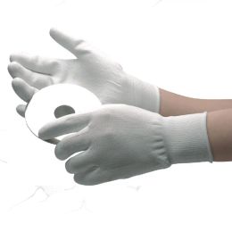 Handschoenen NMSAFETY 12PAIRS Gebreide nylon voering gedompeld PU op palmwitte anti -statische beschermende werkhandschoenen