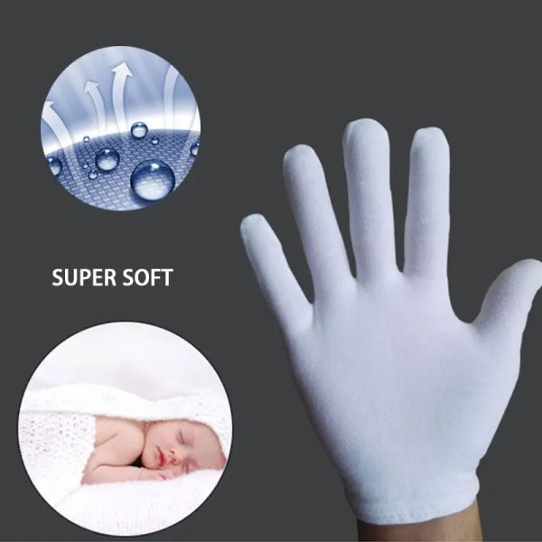 Gants nmsafety coton blanc gant étiquette de travail gants pour hommes et femmes ou enfants