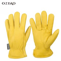 Handschoenen ozero werkhandschoenen herten lederen handschoenen flex greep niet -slip palm werkhandschoen voor bouwjacht