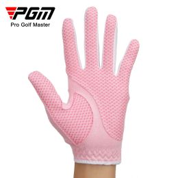 Handschoenen PGM Damesgolfhandschoenen Niet -slip slijtage Soft MicroFiber Glove voor dames ademende palmbescherming 1 paar 4 kleuroptie