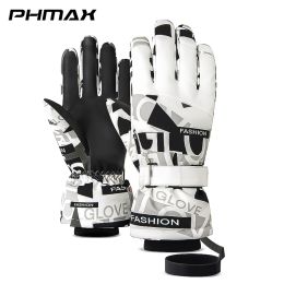 Gants phmax ski gants polyester unisexe sport hiver extérieur antislip snowboard gant patinage gants de moto